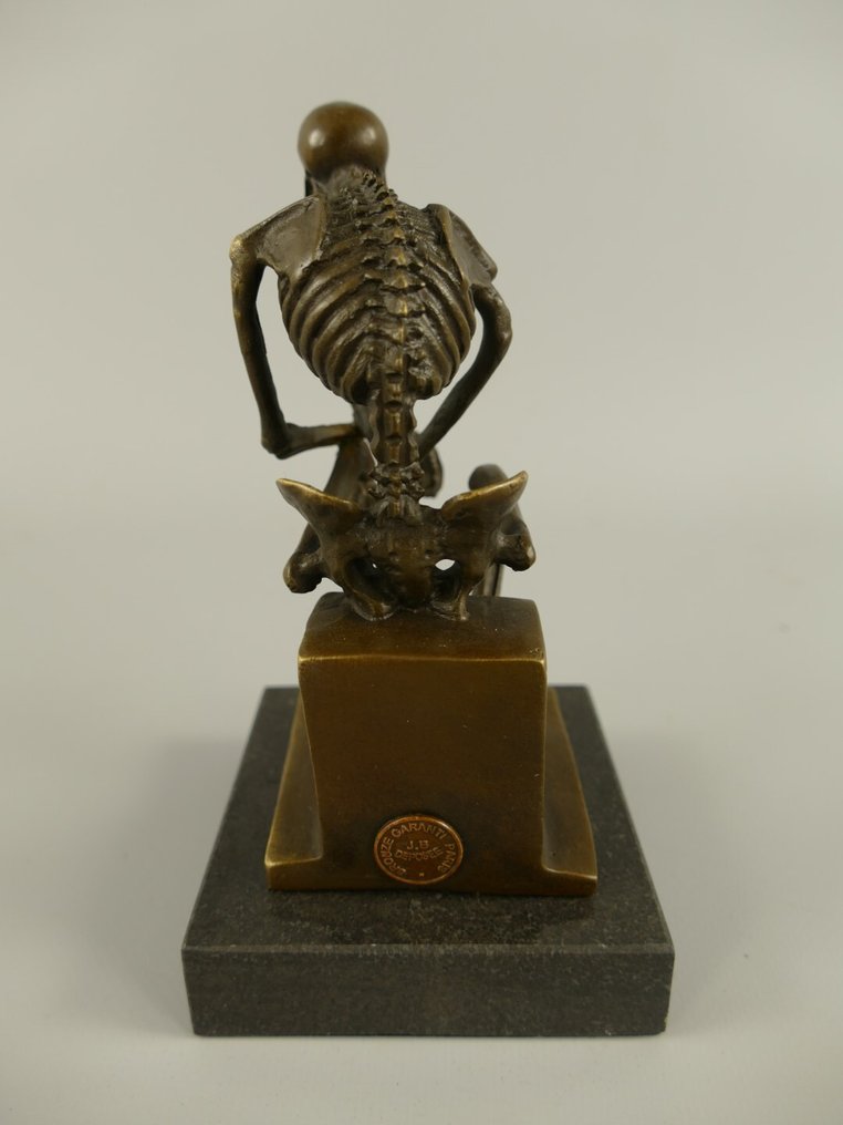 Figuriini - "THE THINKER" naar RODIN=Skelet - Pronssi #3.2