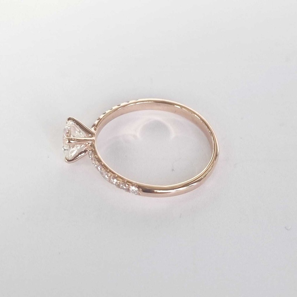 订婚戒指 - 14K包金 玫瑰金 -  0.82ct. tw. 钻石 (天然) - 钻石 #3.2