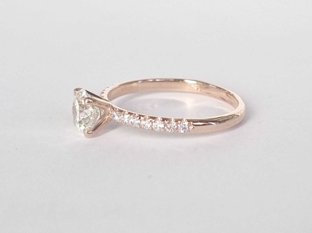 订婚戒指 - 14K包金 玫瑰金 -  0.82ct. tw. 钻石 (天然) - 钻石 #2.1