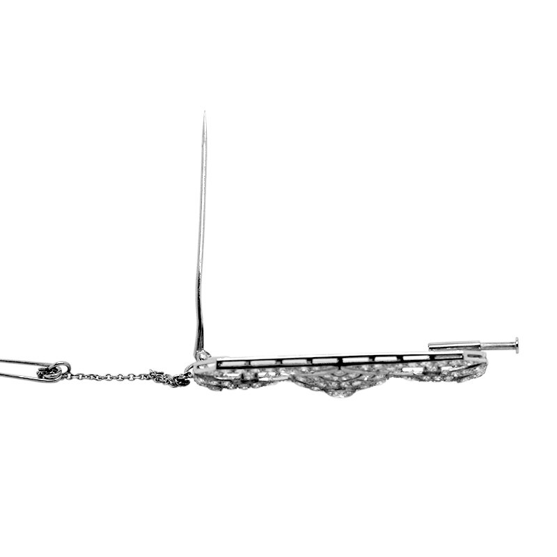 Brosche Platin Diamant (Natürlich) - Antik #3.2