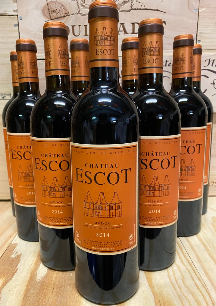 2014 Chateau Escot - Medoc Cru Bourgeois - 12 Flasker (0,75 L) #1.0