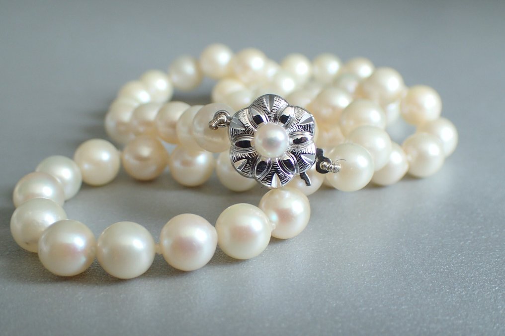 Argint - Colier - Închidere din argint pentru perle Akoya #1.0