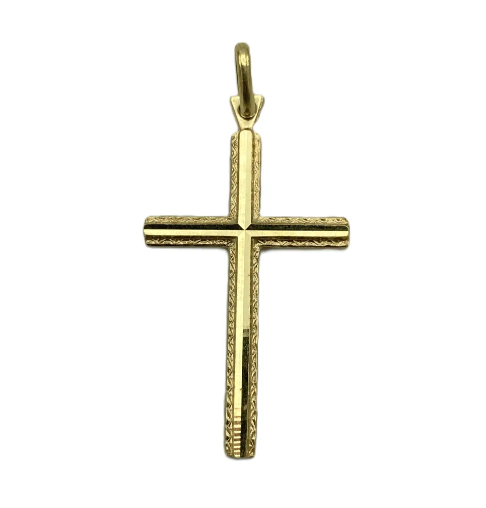 Pendentif en forme de croix - 18 carats Or jaune #1.0