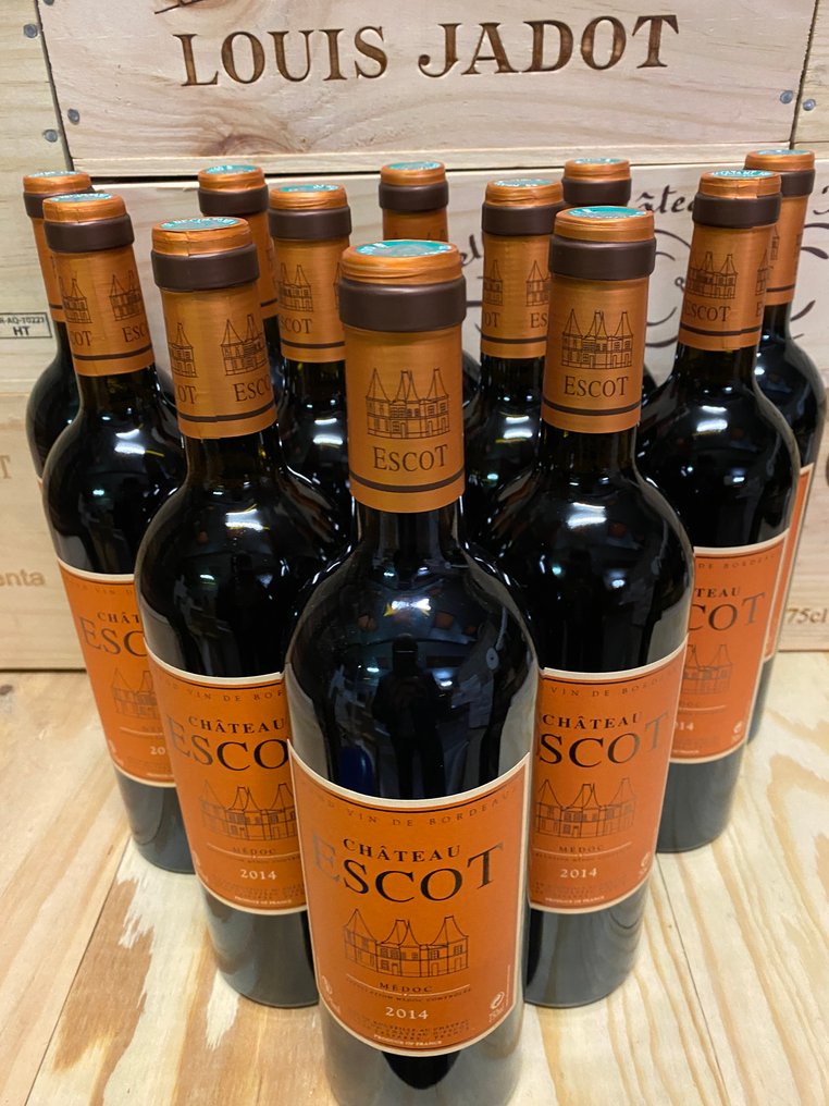 2014 Chateau Escot - Medoc Cru Bourgeois - 12 Flasker (0,75 L) #3.2