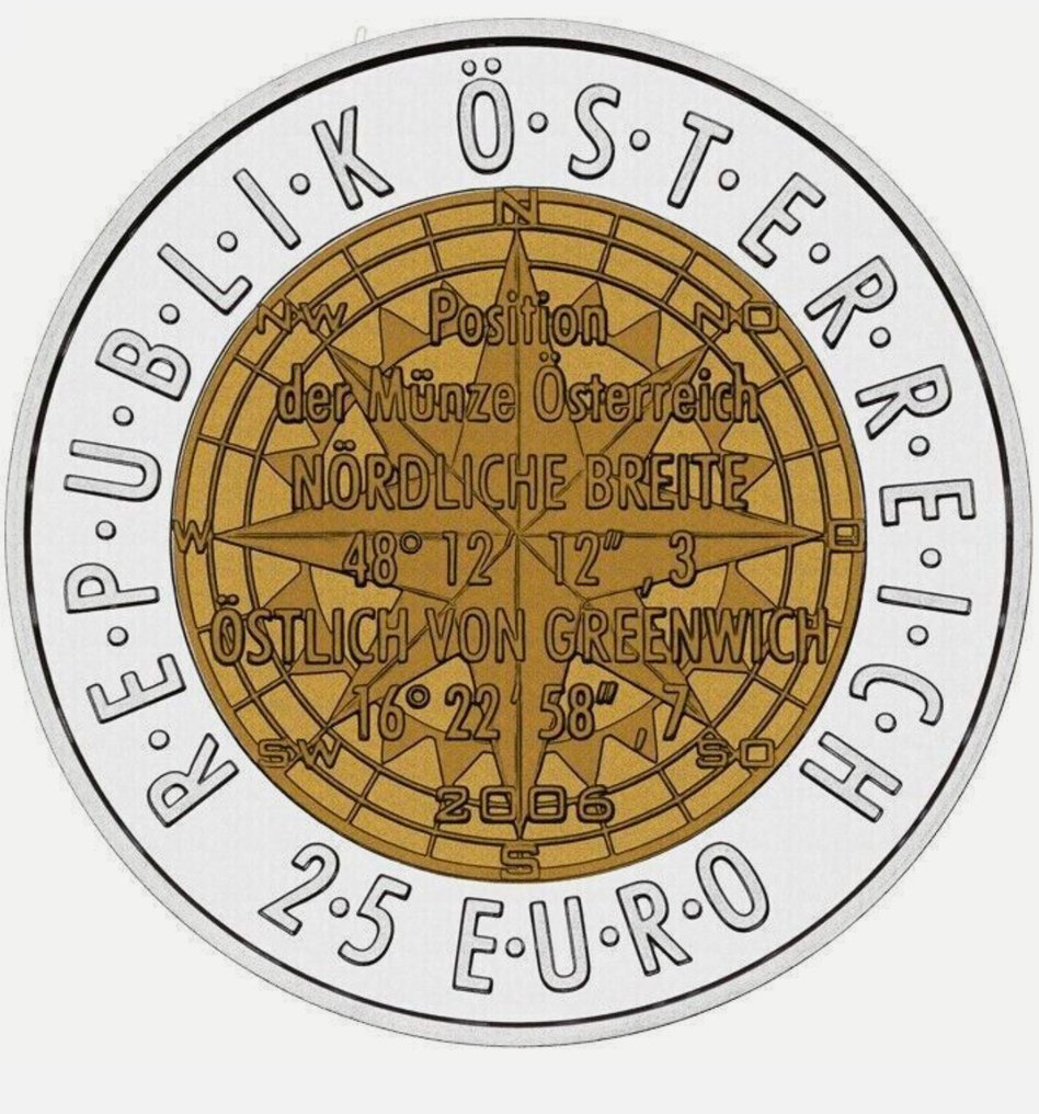 Oostenrijk. 25 Euro 2006 "Europäische Satellitennavigation" NIOB Proof (Zonder minimumprijs) #1.0