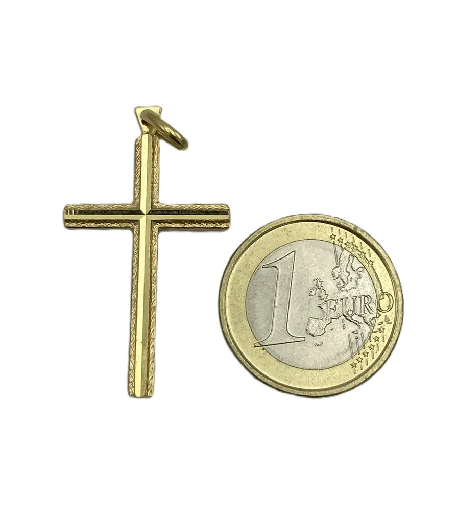 Pendentif en forme de croix - 18 carats Or jaune #2.1
