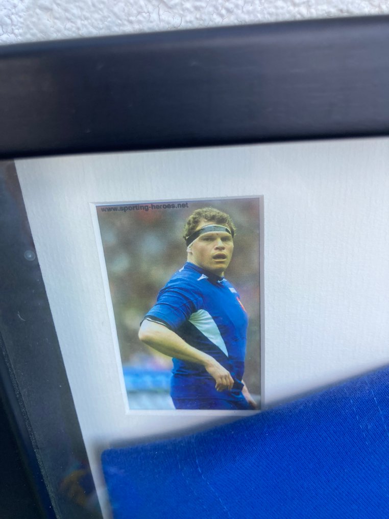 france maillot porté et signé tournois des vi nations peter de