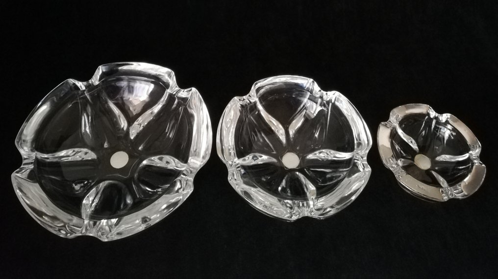 Cristal D'Arques - Popielniczka (3) - Lude - Kryształ, Argento 925 #3.2