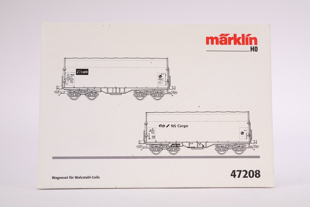 Märklin H0 - 47208 - Modeltog godsvogn sæt (1) - Sæt med to huifvogne - NS, NS Cargo #2.1