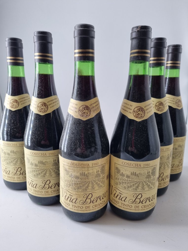 1980 Luis Gurpegui Muga, Viña Berceo - Ριόχα Crianza - 6 Bottles (0.75L) #1.0