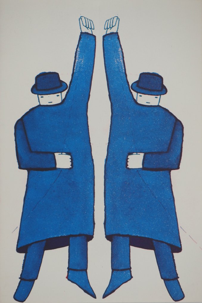 Jean-Michel Folon (1934-2005) - Homme et son double #1.0