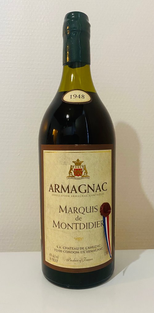 Marquis de Montdidier 1948 - magnum Armagnac millésime - b. 2001 ...