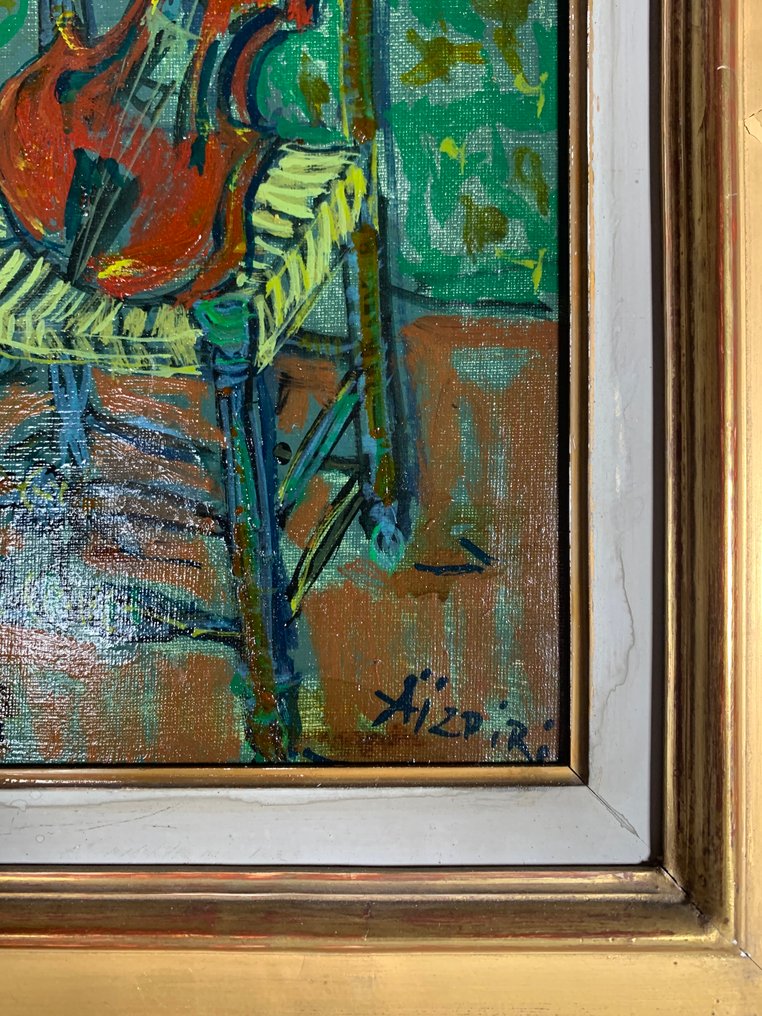 Paul Aizpiri (1919-2016) - Violino su una sedia #4.3