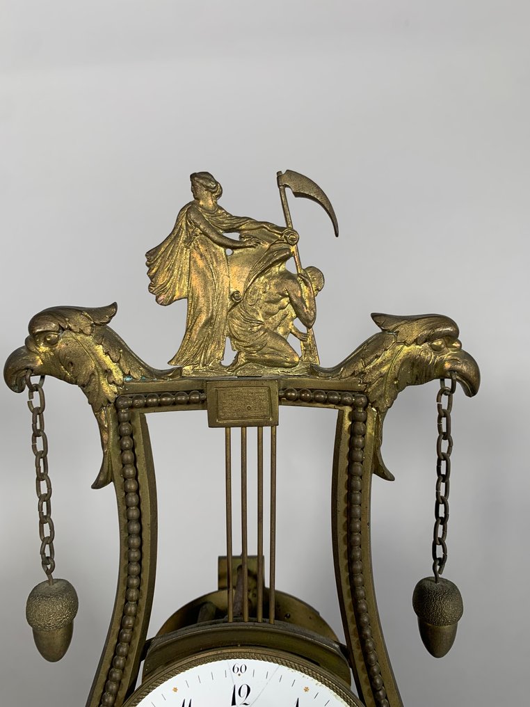 Lyre clock - Marble, Bronze - 1750-1800 #4.3