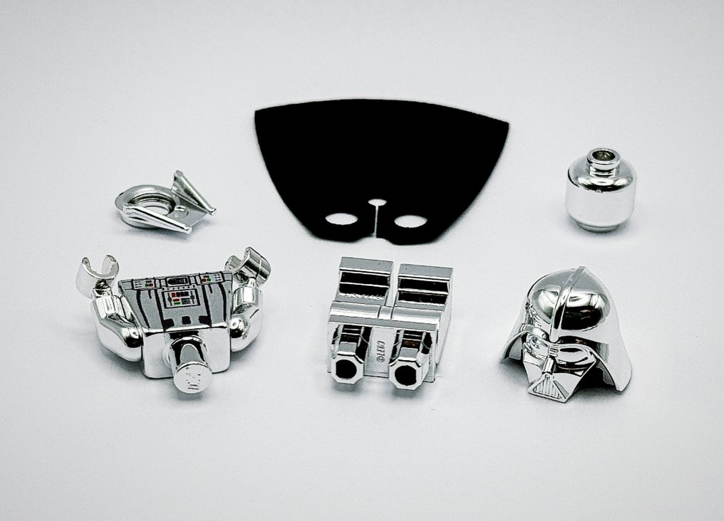 Lego Minifigurine - Star Wars - Lego Chrome Silver Darth Vader Star Wars MiniFigure Customized Lego parts New!! #2.1