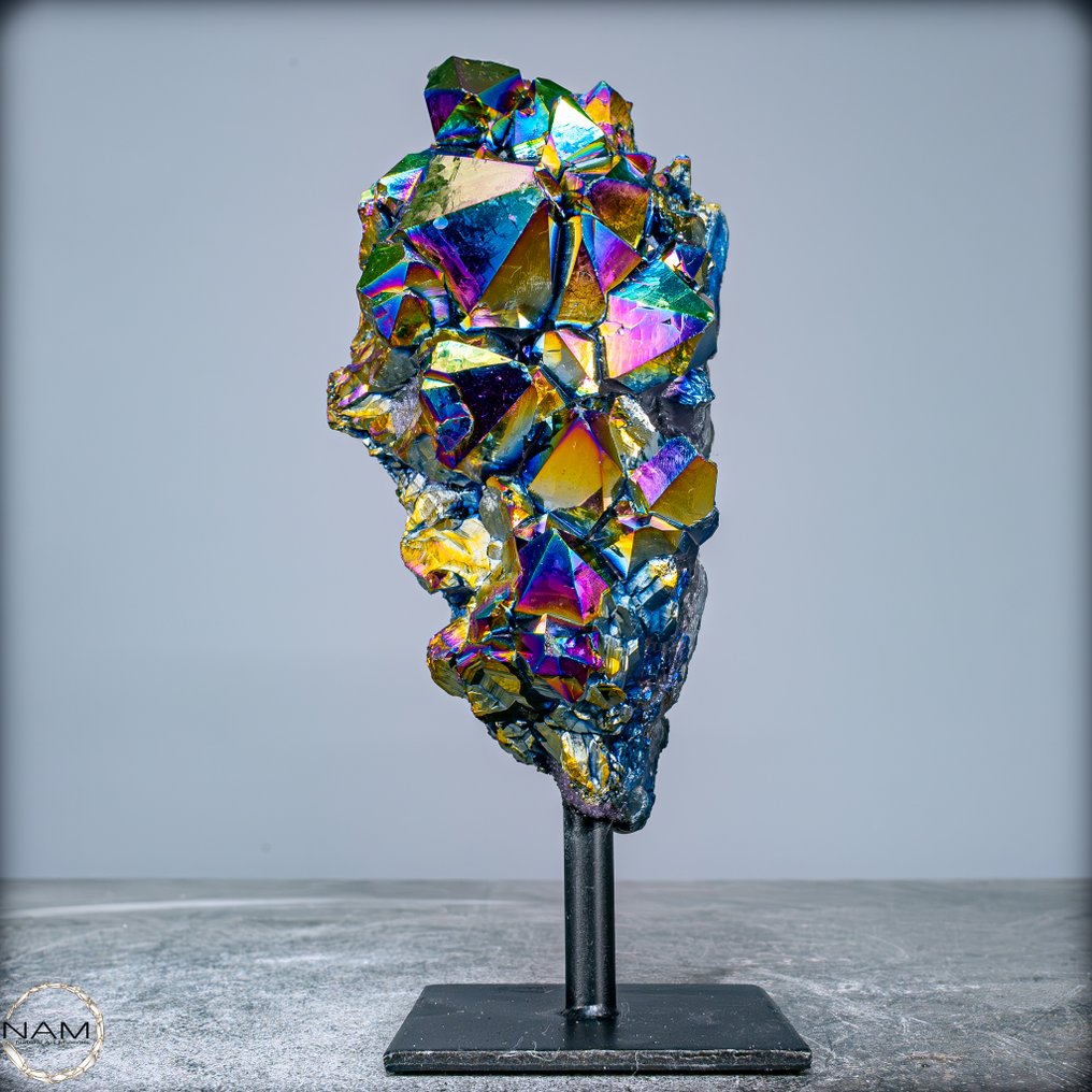 非常罕见的彩虹光环紫水晶 - 石英 待命中- 1050.22 g #1.0