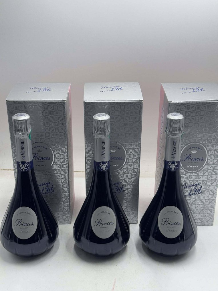 De Venoge, Cuvée Princes Message in the bottle - Champagne Extra Brut - 3 Bottles (0.75L) #3.2