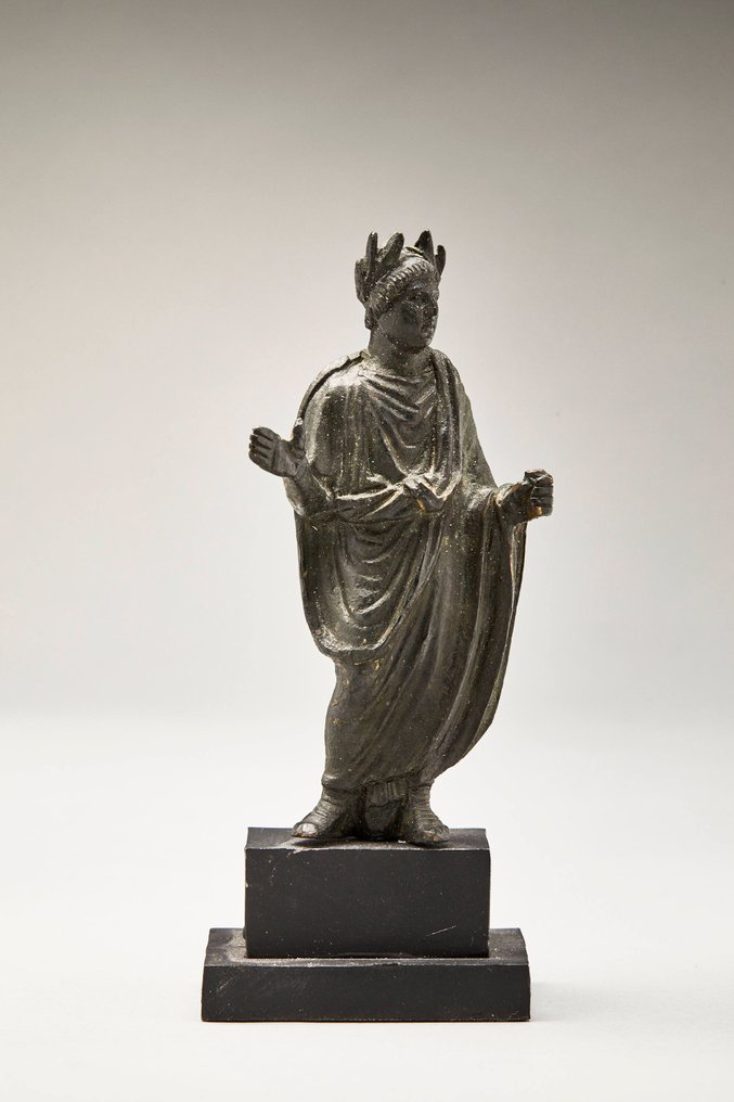 Roma Antiga Estátua magnífica do imperador Tibério Com licença de exportação espanhola #1.0