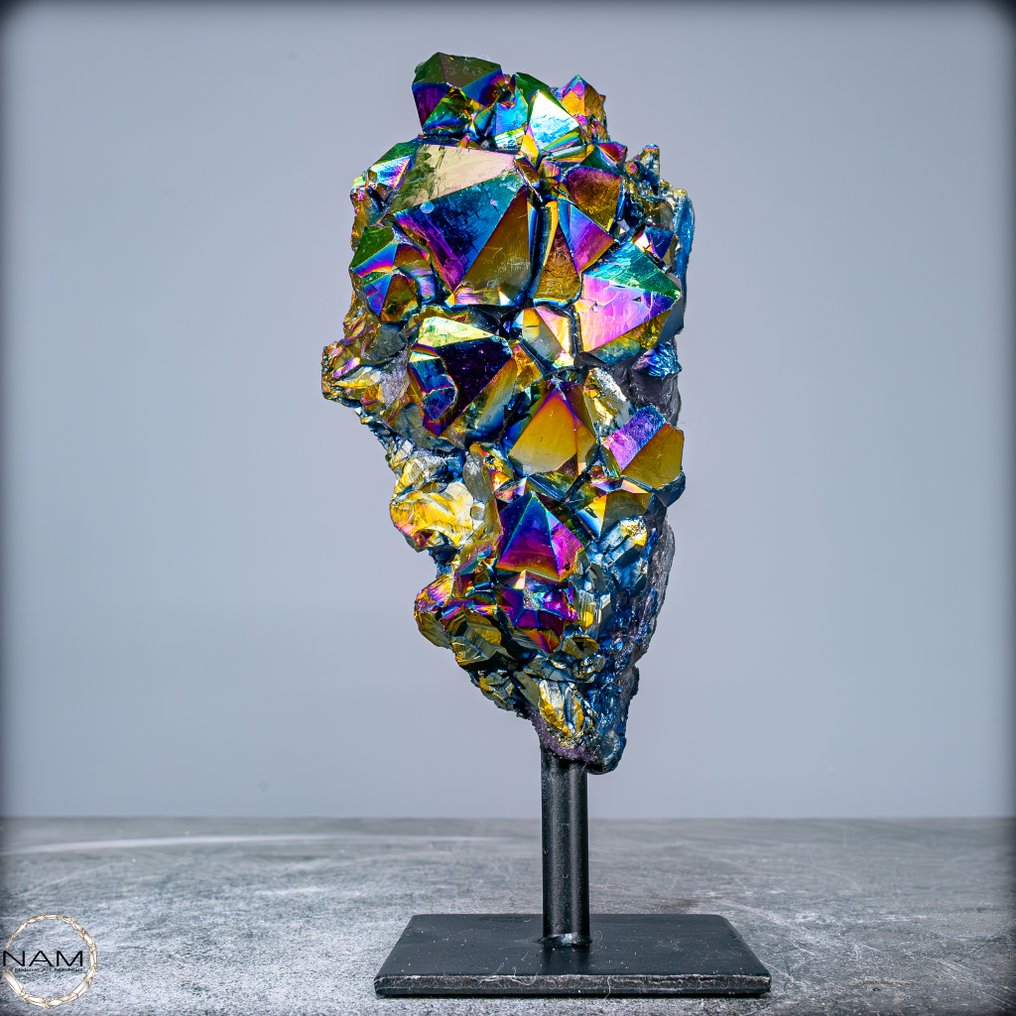 非常罕见的彩虹光环紫水晶 - 石英 待命中- 1050.22 g #1.0