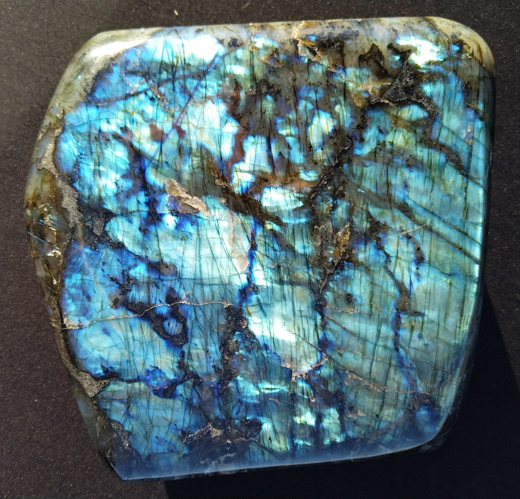 拉长石/中钙长石 磨光 - 高度: 25 cm - 宽度: 23 cm- 10.9 kg #4.3