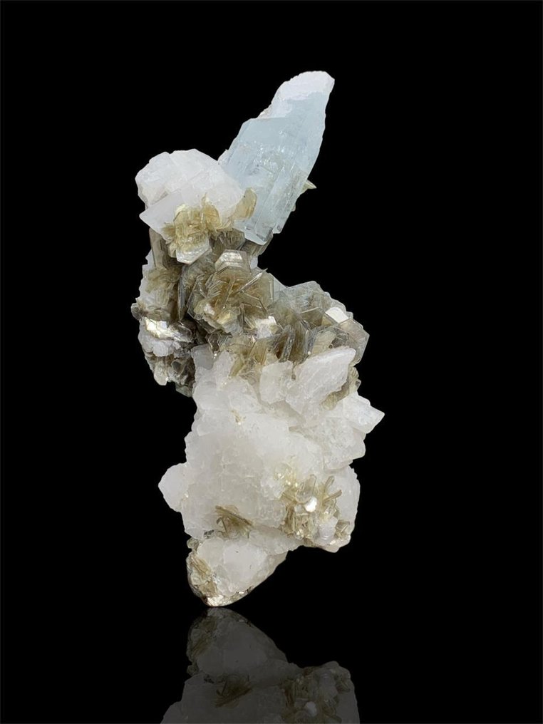 绝美的海蓝宝石 标本 - 高度: 95 mm - 宽度: 43 mm- 100 g #2.1