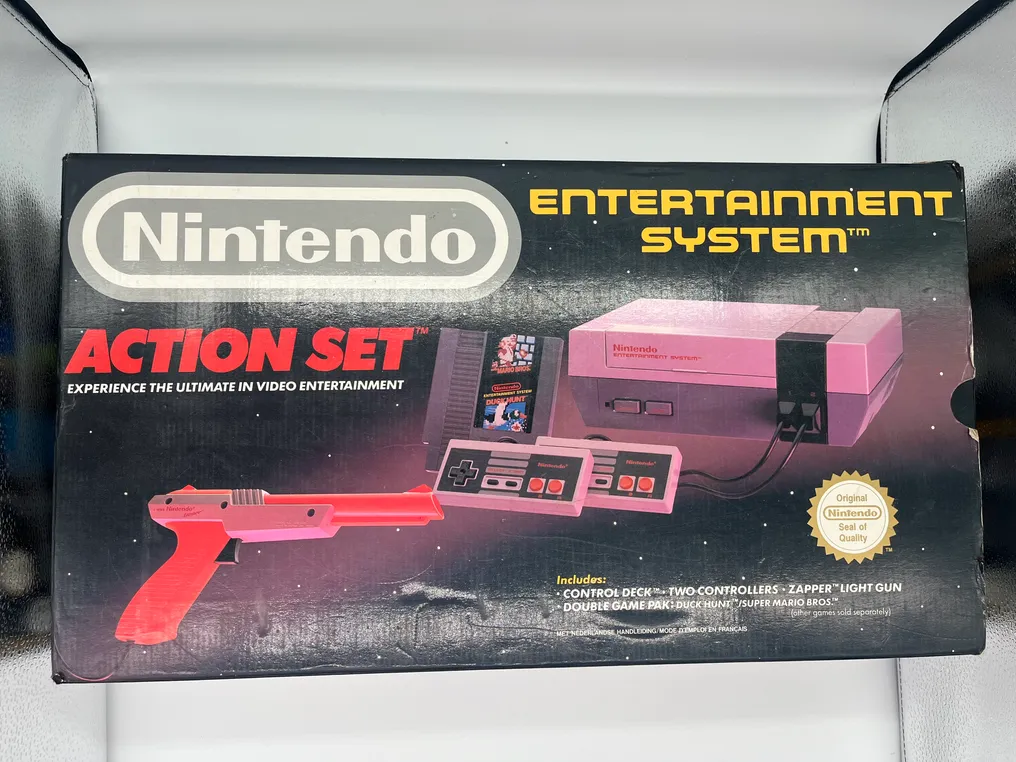 Nintendo - Nes - ACTION SET in Very Good Condition - Complete In Box with Poster - Video game console + games - In original box #2.1