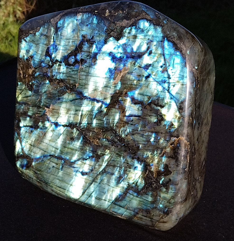 拉长石/中钙长石 磨光 - 高度: 25 cm - 宽度: 23 cm- 10.9 kg #2.1