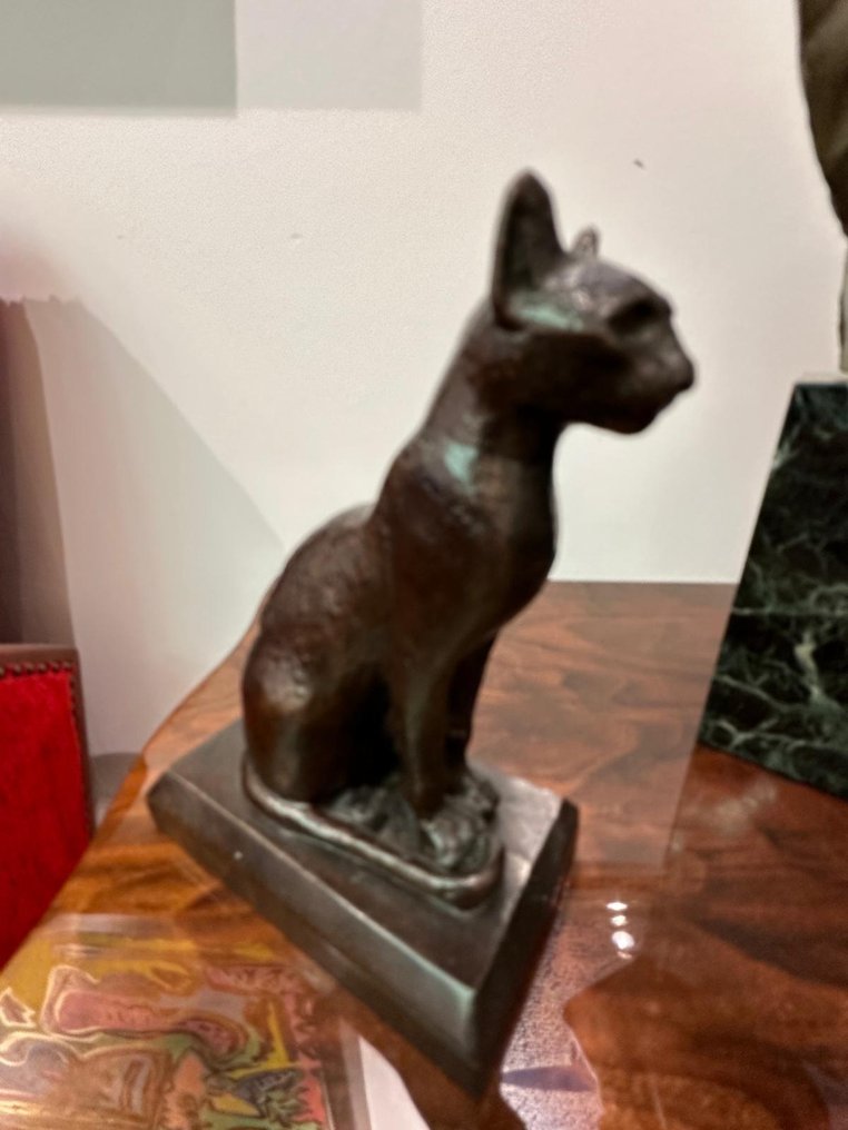 Susse Frères - Skulptur, Chat assis - 15 cm - Bronze - 1950 #2.1