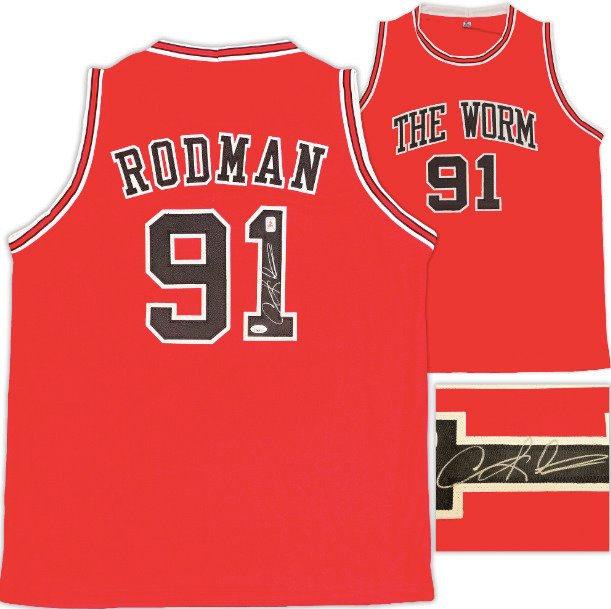 NBA - Dennis Rodman - Red Custom Basketball Jersey  #1.0