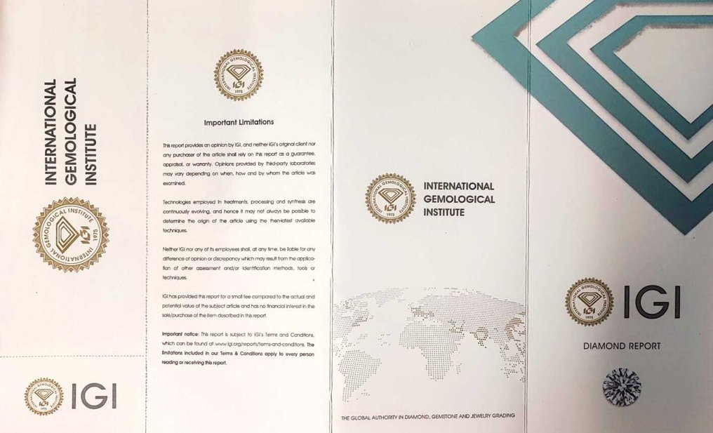 1 pcs 钻石  (经彩色处理)  - 0.99 ct - 圆形 - Fancy deep 稍帶綠色的 蓝色, 绿色 - I2 内含二级 - 国际宝石研究院（IGI） #4.3