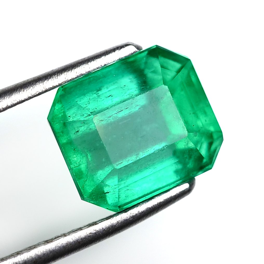 Grøn Smaragd  - 3.56 ct - Gem Research Swisslab (GRS) - Minor #1.0