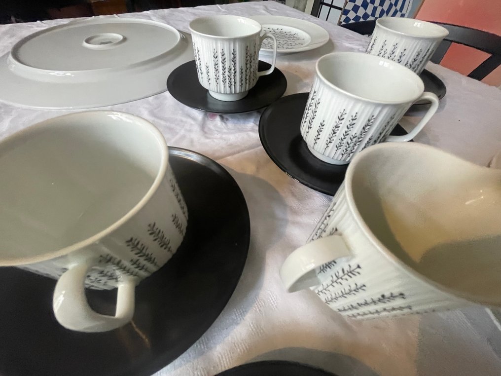 Rosenthal - Tapio Wirkkala - Σερβίτσιο καφέ (23) - Λευκή και μαύρη πορσελάνη #3.2