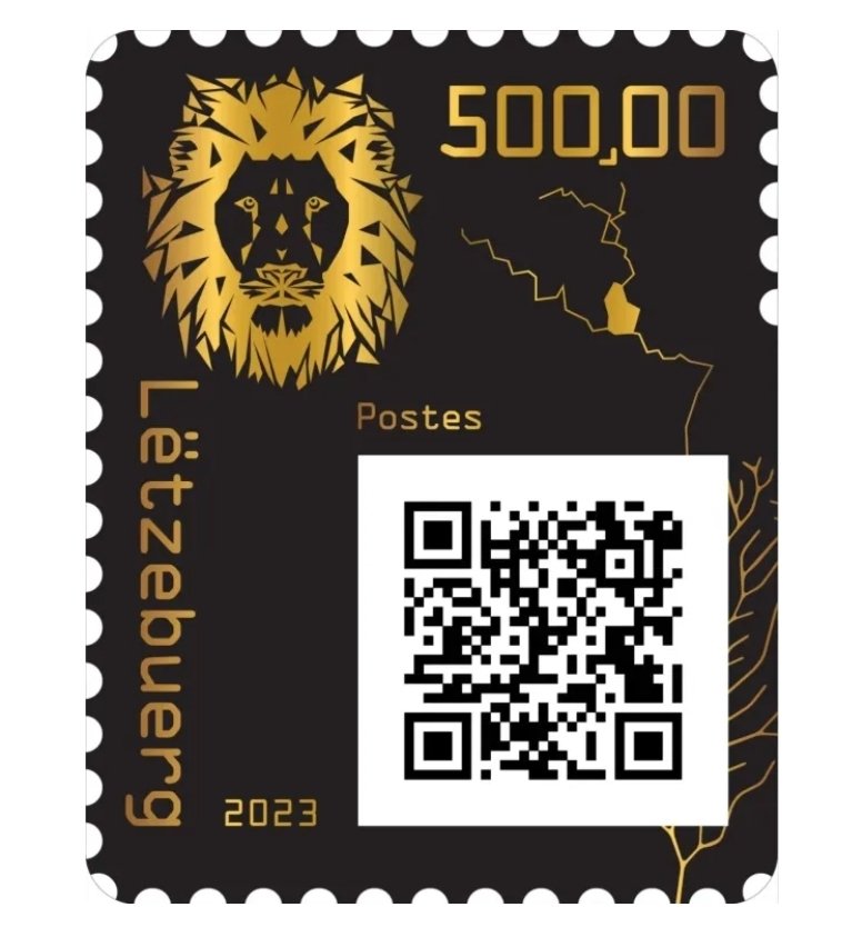 Λουξεμβούργο  - Λουξεμβούργο 2023 Λέουβ Χρυσό Crypto γραμματόσημο - Michel #2354 , Yvert #CRY2 #1.0