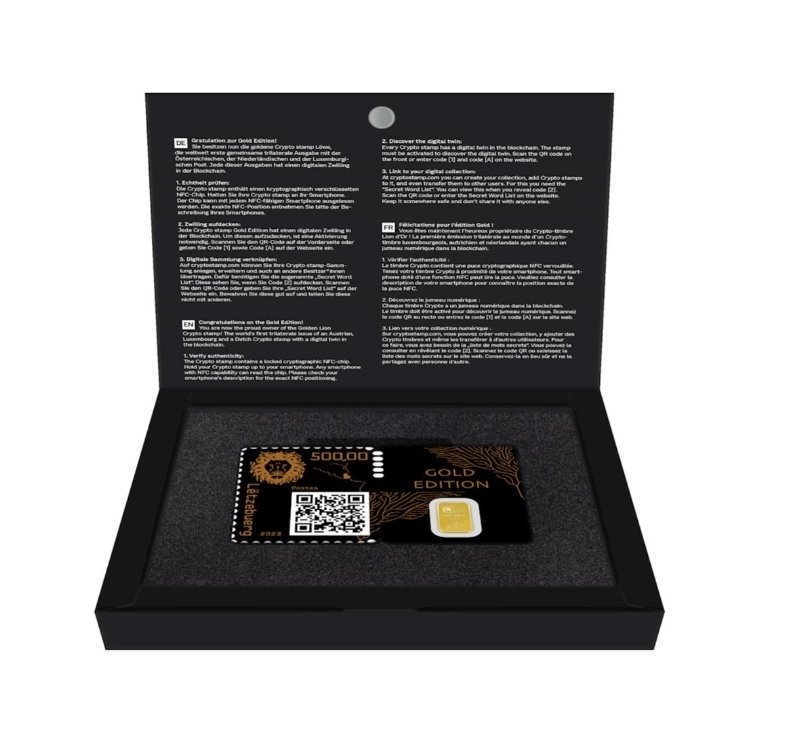 Λουξεμβούργο  - Λουξεμβούργο 2023 Λέουβ Χρυσό Crypto γραμματόσημο - Michel #2354 , Yvert #CRY2 #1.0