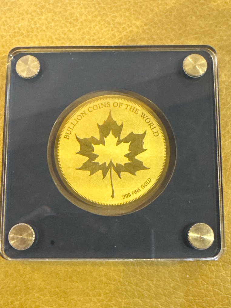 Chad. 5000 Francs 2020 Maple Leaf ., 1/200 Oz (.999) mit CoA (No Reserve Price) #1.0