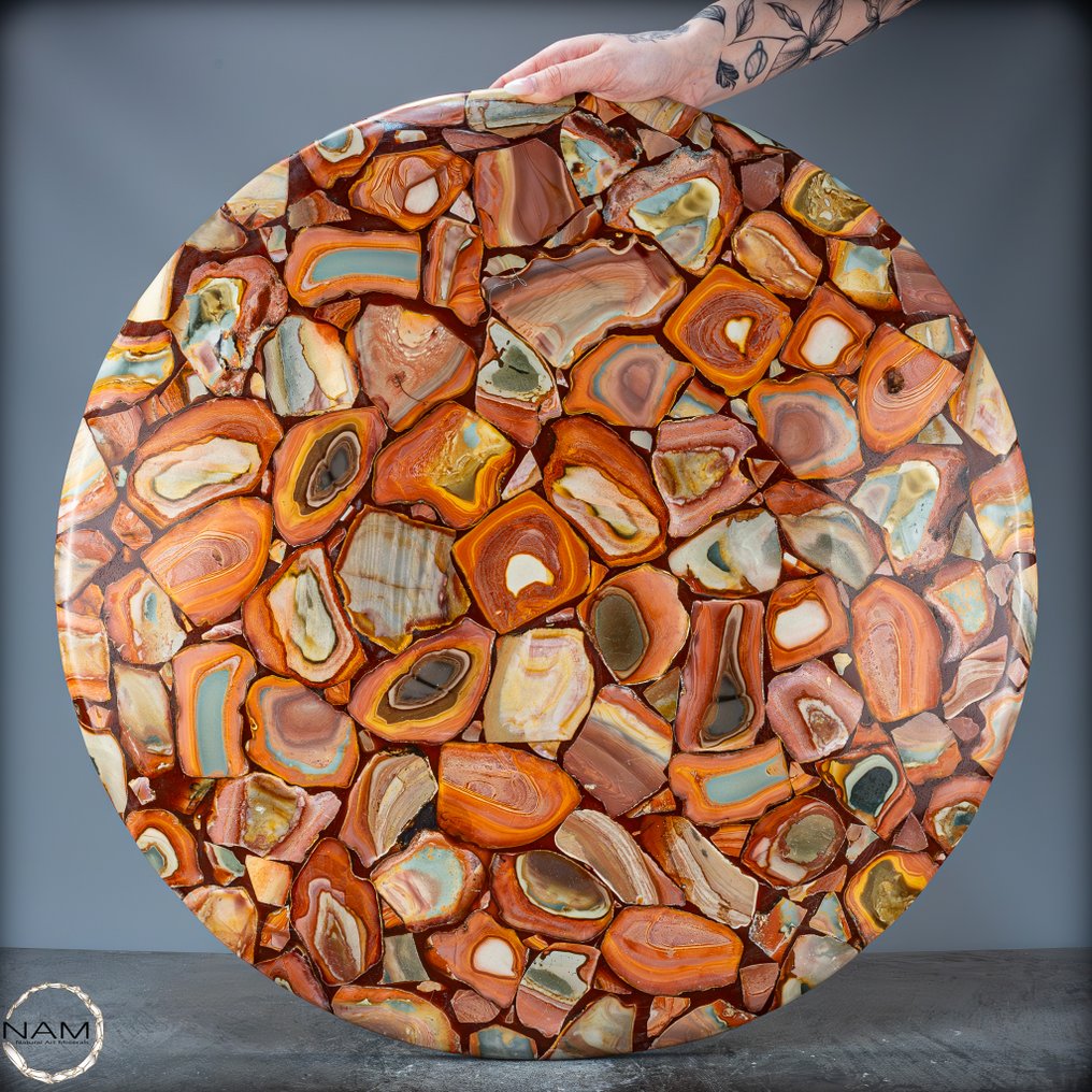 Φυσικός Πολύ Καλλιτεχνικός Πολύχρωμος χαλαζίας. Tabletopp- 13984.11 g #4.3