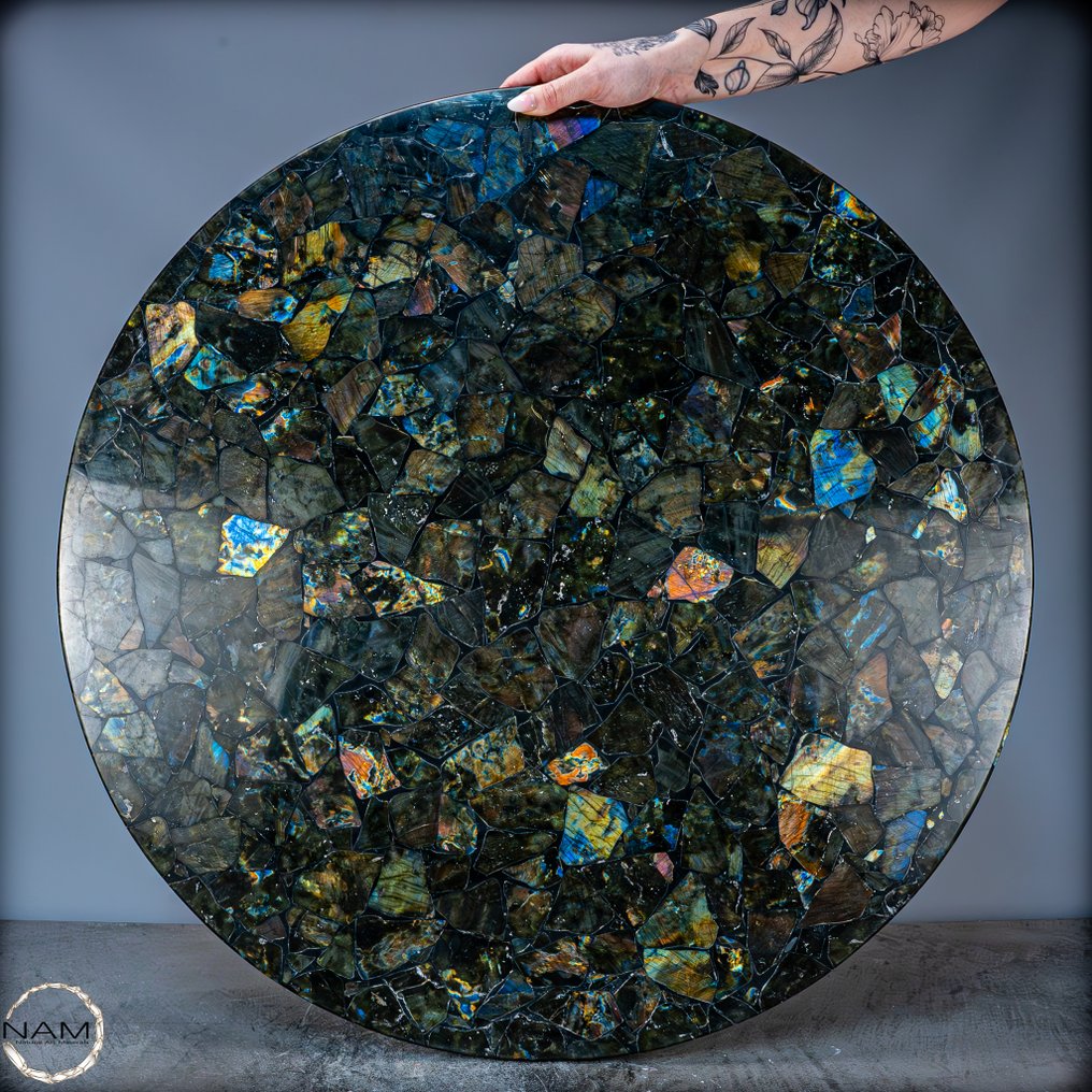 Natural Galaxy Labradorite Tabletop / Plate- 15341.92 g #2.1