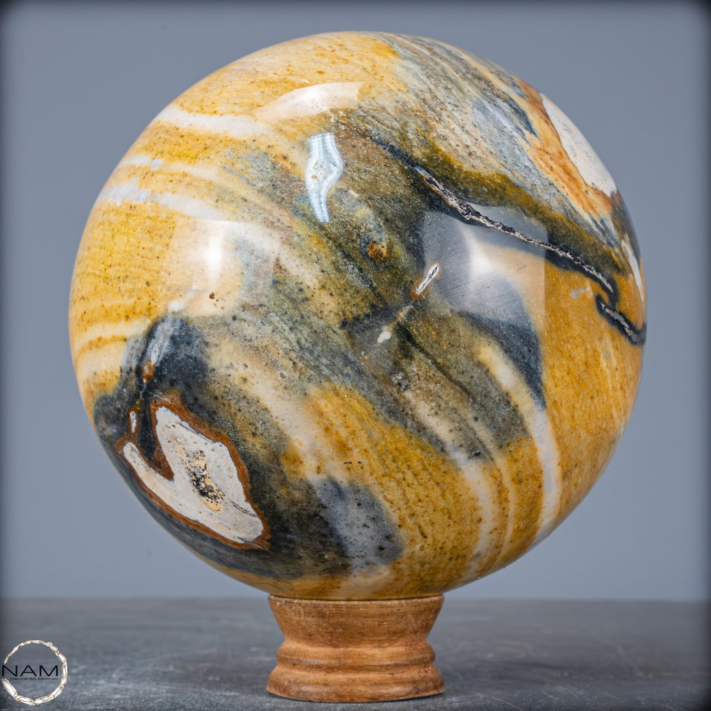 新发现!稀有天然碧玉 - 玛瑙 球- 3662.11 g #1.0