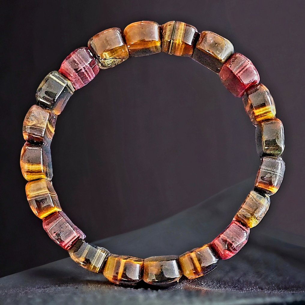 Πολύχρωμο βραχιόλι με μάτι τίγρης. Αληθινός λίθος χωρίς επεξεργασία. Άριστης ποιότητας. - Ύψος: 1.5 cm - Πλάτος: 0.5 cm- 40 g #2.1