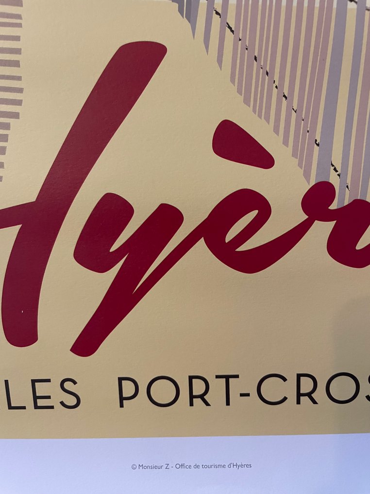 Monsieur Z - Affiche de Tourisme "Hyères - La Plage des Pesquiers" #2.1