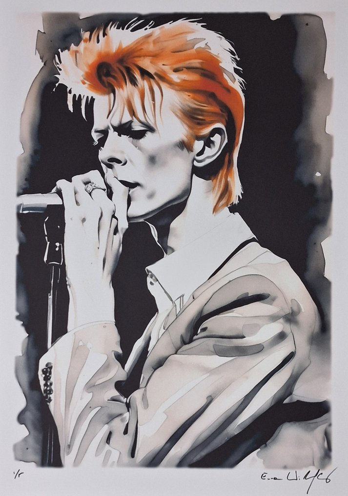 David Bowie - by Emma Wildfang - Watercolor Edition - Large size - Edición limitada - 2024 #3.2