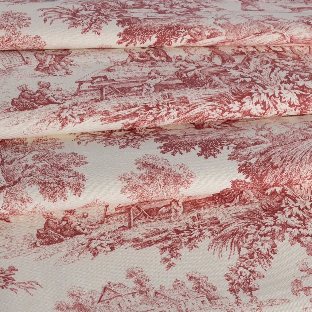 Toile de Jouy burdeos - Textil  - 300 cm - 290 cm #3.2