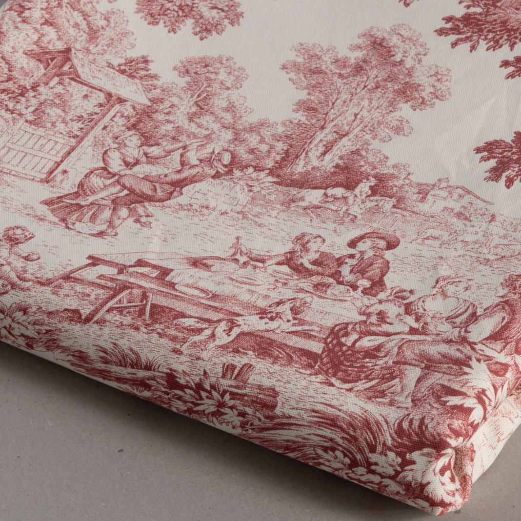Toile de Jouy burdeos - Textil  - 300 cm - 290 cm #1.0