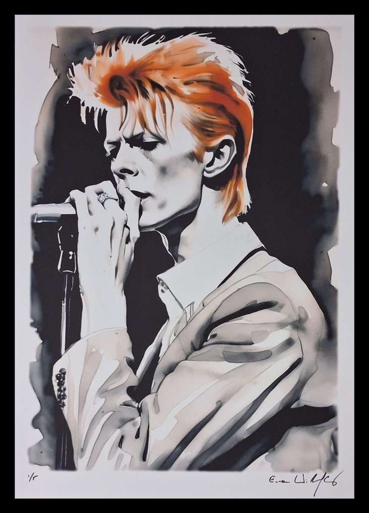 David Bowie - by Emma Wildfang - Watercolor Edition - Large size - Edición limitada - 2024 #1.0