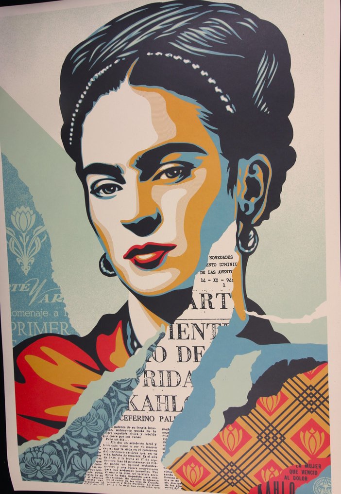 Shepard Fairey (OBEY) (1970) - Frida Kahlo : The Woman Who Defeated Pain SIGNED Offset Lithograph #3.2