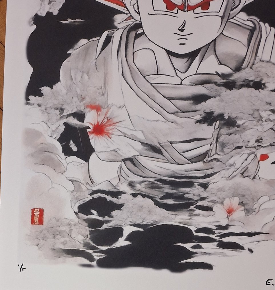 Emma Wildfang - Son Goku - Watercolor and pencil edition - Large size #3.2
