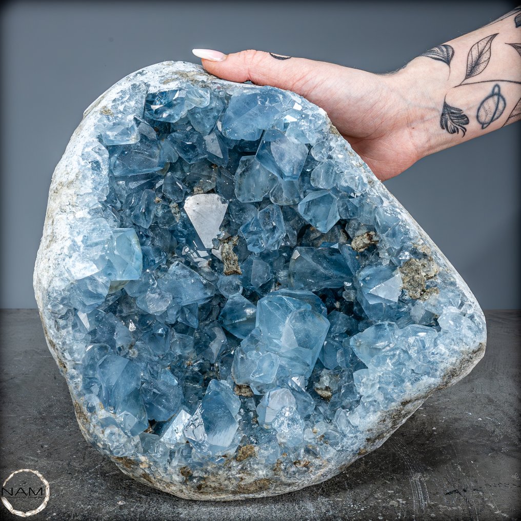 Naturlig celestit Drus/Friform- 12025.18 g #3.2