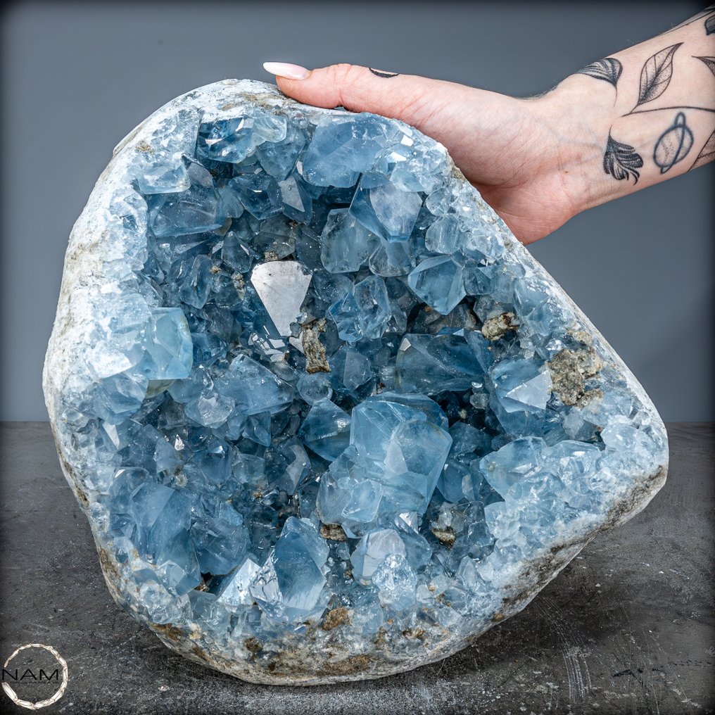 Naturlig celestit Drus/Friform- 12025.18 g #4.3