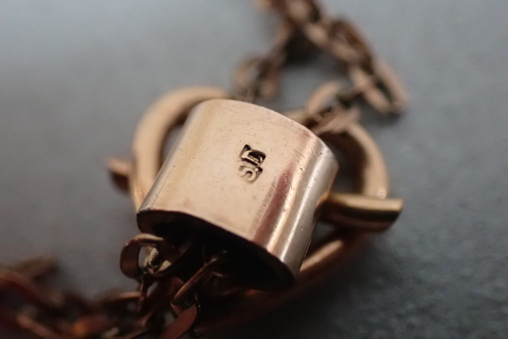 Επιχρυσωμένο - Ρολόι κολιέ - Διπλή αλυσίδα ρολογιού #4.3