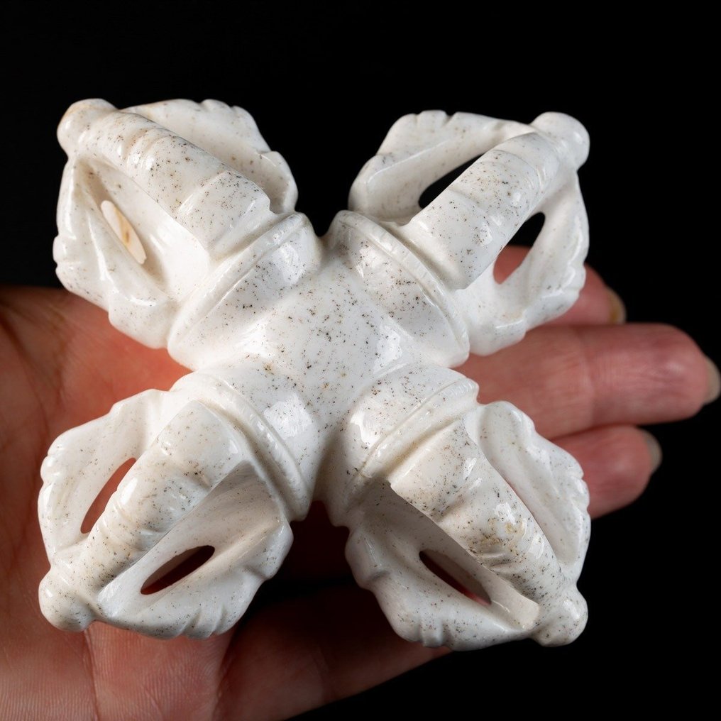 白水晶 - 金刚（Vishvavajra）在白水晶中 - 高度: 108 mm - 宽度: 108 mm- 206 g #1.0